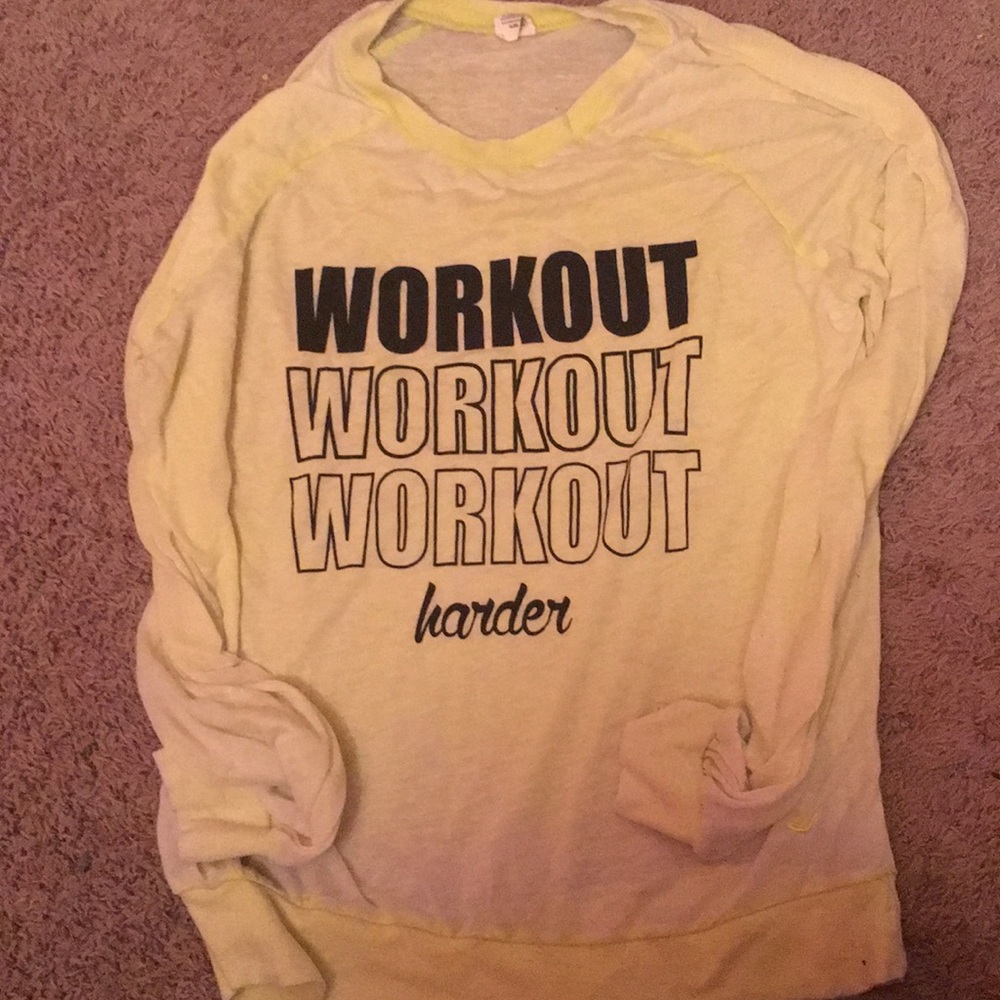 Yellow light crew neck sweatshirt